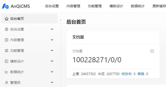 支持1亿数据CMS(AnqiCMS)安企！