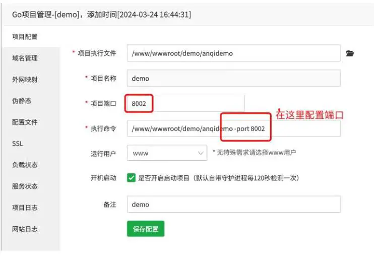 安企CMS(AnqiCMS)：GO项目8002配置！